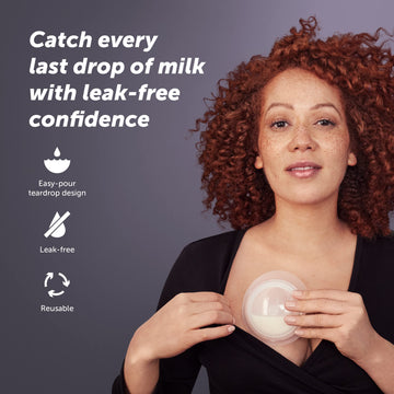 Elvie Catch Milk Collection Shells | Set Of Two Discreet Leak-Protection Silicone Cups, Reuse Your Milk| Reusable Breast Shells