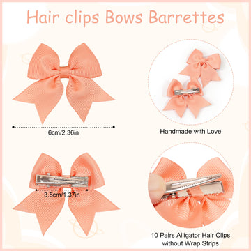 Joyoyo 60 Pieces Baby Bows Alligator Hair Clips In 30 Pastel Colors, Barrettes And Bows For Baby Girls,Toddlers,Kids