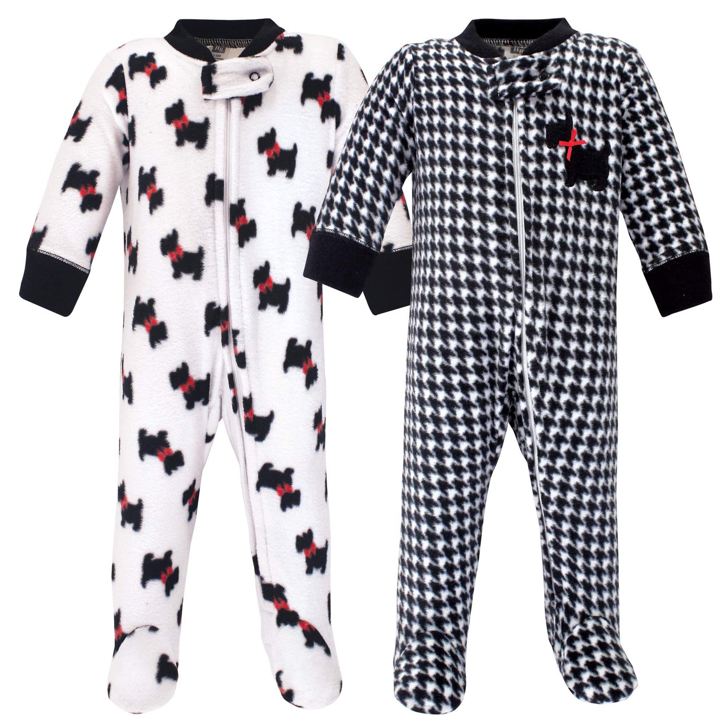Hudson Baby Unisex Baby Fleece Sleep And Play, Scottie Dog, 6-9 Months