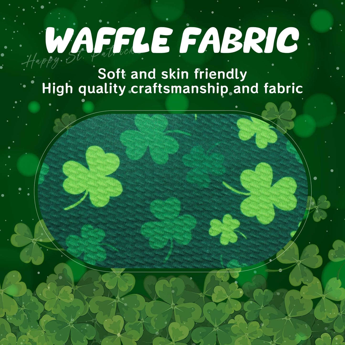 Yanjie Baby Bows Nylon Green Bow Headbands For Infant Girls Shamrock Clover Headband Newborn Toddler Headband St Patricks Day Ha