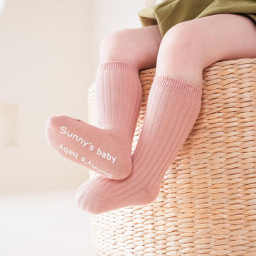 Zumou Toddler Knee High Socks Non Slip Anti Skid Baby Boy Girls Seamless Long Stockings (1-3T, 6 Pairs Assorted)