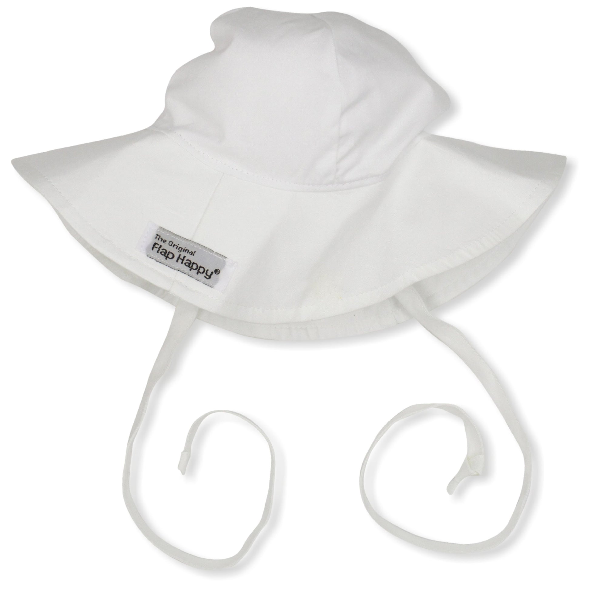 Flap Happy Baby Girls' Upf 50+ Floppy Hat, White, X-Small