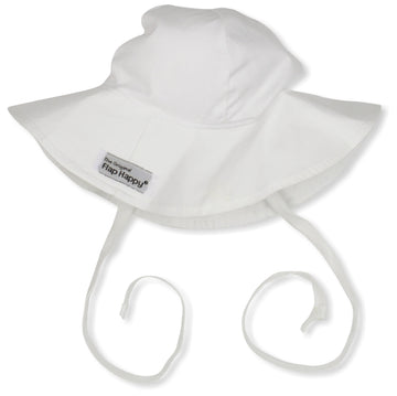 Flap Happy Baby Girls' Upf 50+ Floppy Hat, White, X-Small