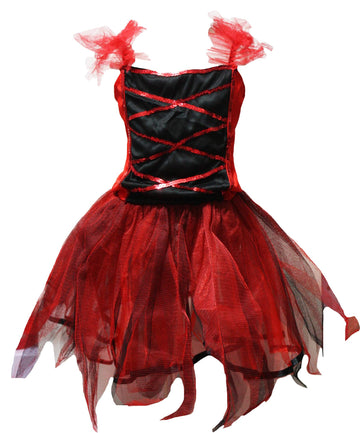 Petitebella Devil Costume Dress 1-12Y (Red, 7-9 Years)