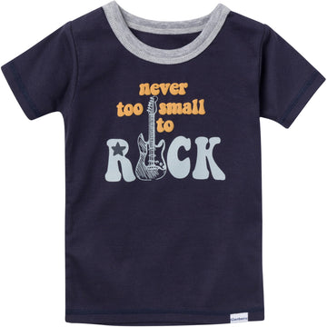 Gerber Baby Boys' Toddler Snug Fit 4-Piece Pajama Short Set, Music