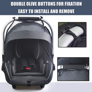 Baby Mosquito Net For Infant Car Seats,Infant Stroller And Bassinets, Carrier,Breathable With Elastic Netting For Easy Fitting,