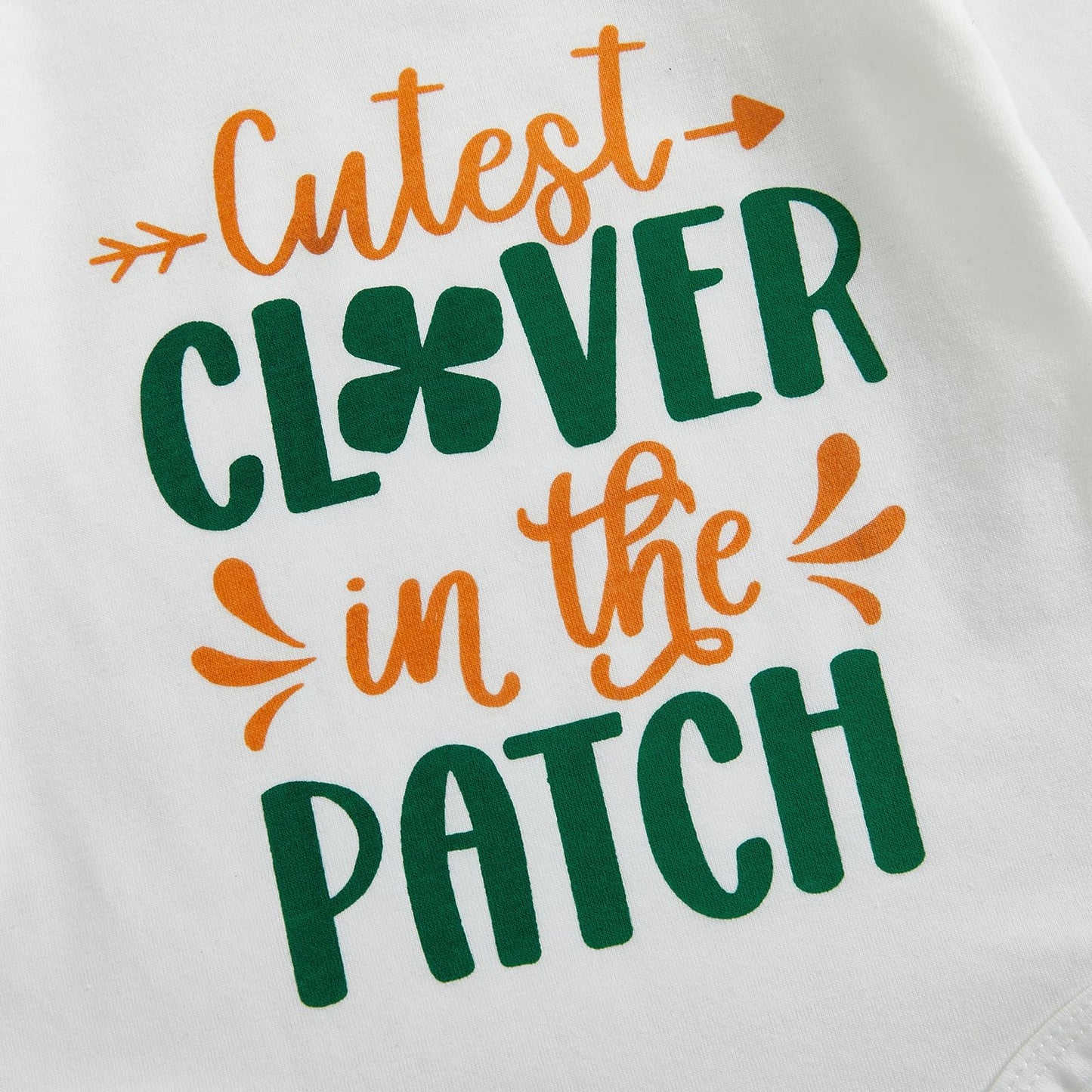 Beqeuewll Baby Girl St Patricks Outfit Letter Print Long Sleeve Romper Tutu Skirt Headband Set Newborn Baby Girls Clothe (Clover