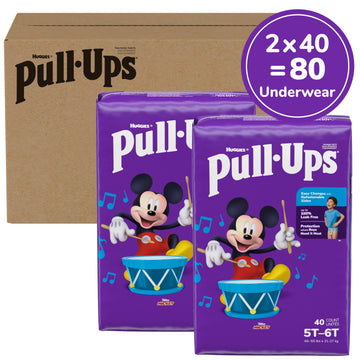 Pull-Ups Boys' Potty Training Pants, 5T-6T (46+ Lbs), 80 Count (2 Packs Of 40)