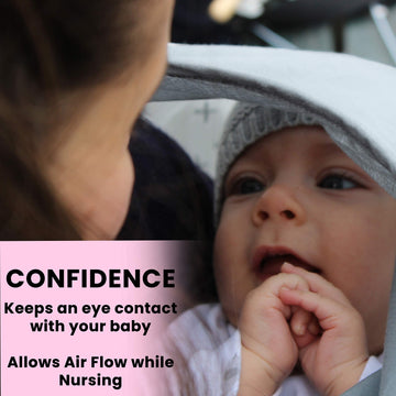 Milky Chic Nursing And Breastfeeding Poncho - Patent Pending 360 Full Coverage Wired Nursing Cover And Apron - Breathable, Soft