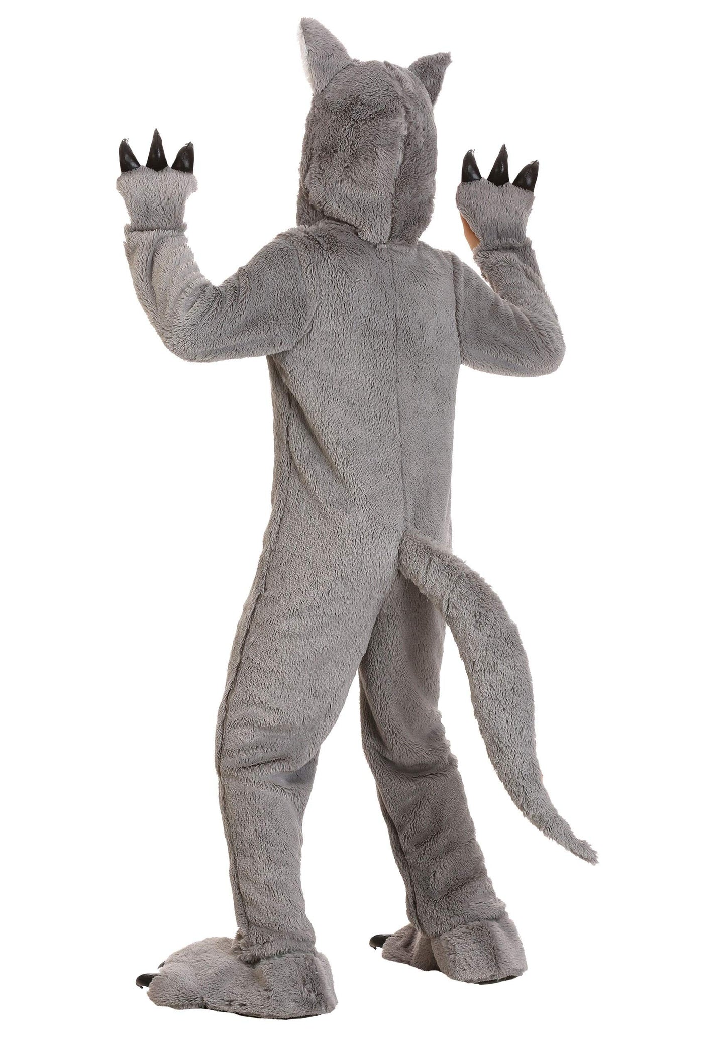 Fun Costumes Kid'S Grey Wolf Jumpsuit Costume, Forest Animal Halloween Outfit For Children