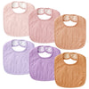 Poikshark 6-Pack Muslin Baby Bibs For Unisex Boys Girls, Soft Cotton Baby Drool Bibs, Solid Colors, Drooling And Teething Bibs F