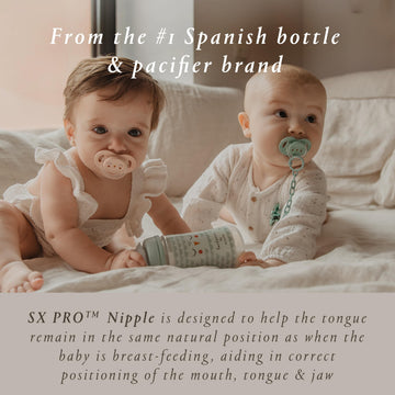 Suavinex Bonhomia Sx Pro Physiological Pacifier, Supports Breastfeeding Babies, Pacifiers 6-18 Months, 2 Pack Baby Pacifier, Bab