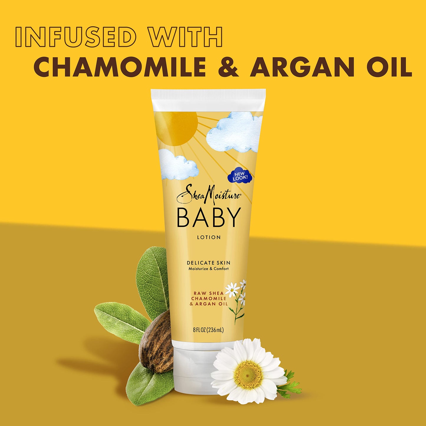 Sheamoisture Baby Lotion For Dry Skin And Clear Skin Raw Shea, Chamomile And Argan Oil With Shea Butter 8 Oz