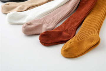 Cecorc Baby Tights - Thick Toddlers Girl Leggings- Cable Knit Cotton Stockings,Infant Girls Tights (0-12 Months, 6 Pack (Black+W