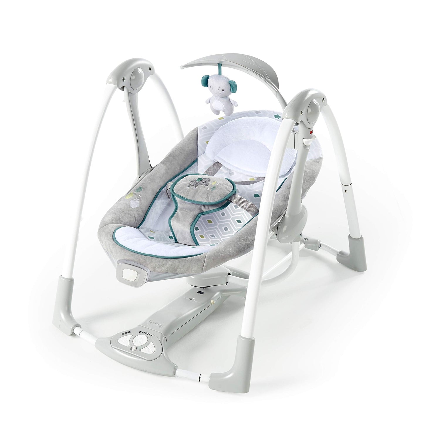 Ingenuity Convertme 2-In-1 Compact Portable Automatic Baby Swing & Infant Seat, Battery-Powered Vibrations, Nature Sounds, 0-9 M