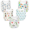 Kiddystar Toddler Bibs 5/8/10 Pack - Organic Cotton, Soft Absorbent Bandana Bibs For Teething, Drooling & Feeding Infants