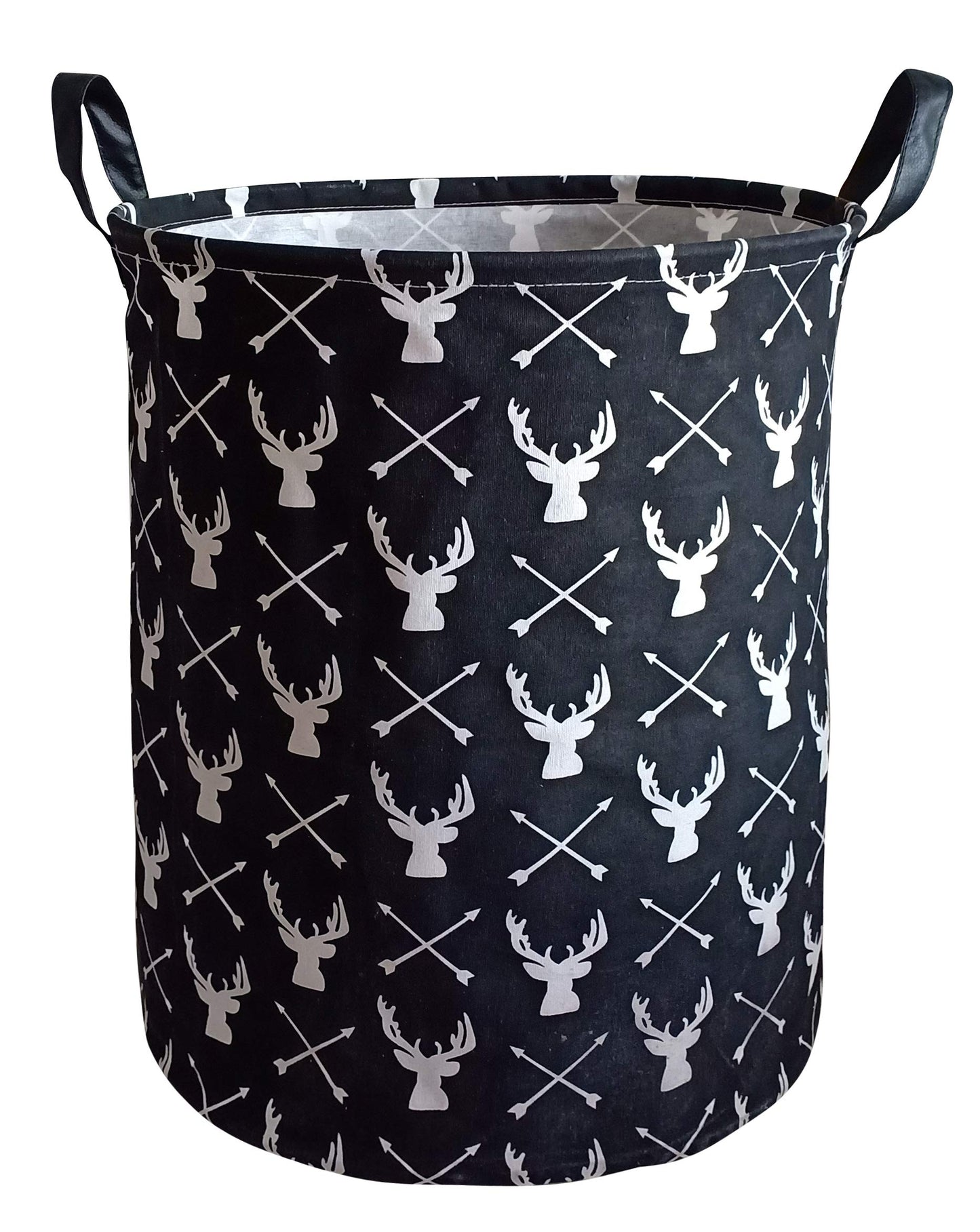 Kunro Large Sized Storage Basket Waterproof Coating Organizer Bin Laundry Hamper For Nursery Clothes Toys (Deer)
