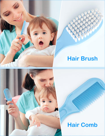 Ottolives Baby Healthcare And Grooming Kit, 15 In 1 Baby Shower Gifts With Nail File, Hair Brush Comb, Toothbrush, Nasal Aspirat