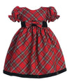 Igirldress Baby Girls Red Black Velvet Plaid Holiday Fall Christmas Girls Dress 814 Size S