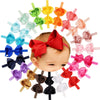 C Llot Baby Girls Headbands Grosgrain Ribbon 4.5' Hair Bows Headband Big Bow Hair Bands For Toddler Pack Of 20