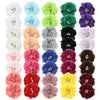 Insowni 40 Pack/20 Pairs 2' Solid Chiffon Flower With Rhinestones Pearls Ponytail Pigtail Alligator Hair Clips Barrettes 2 Inch