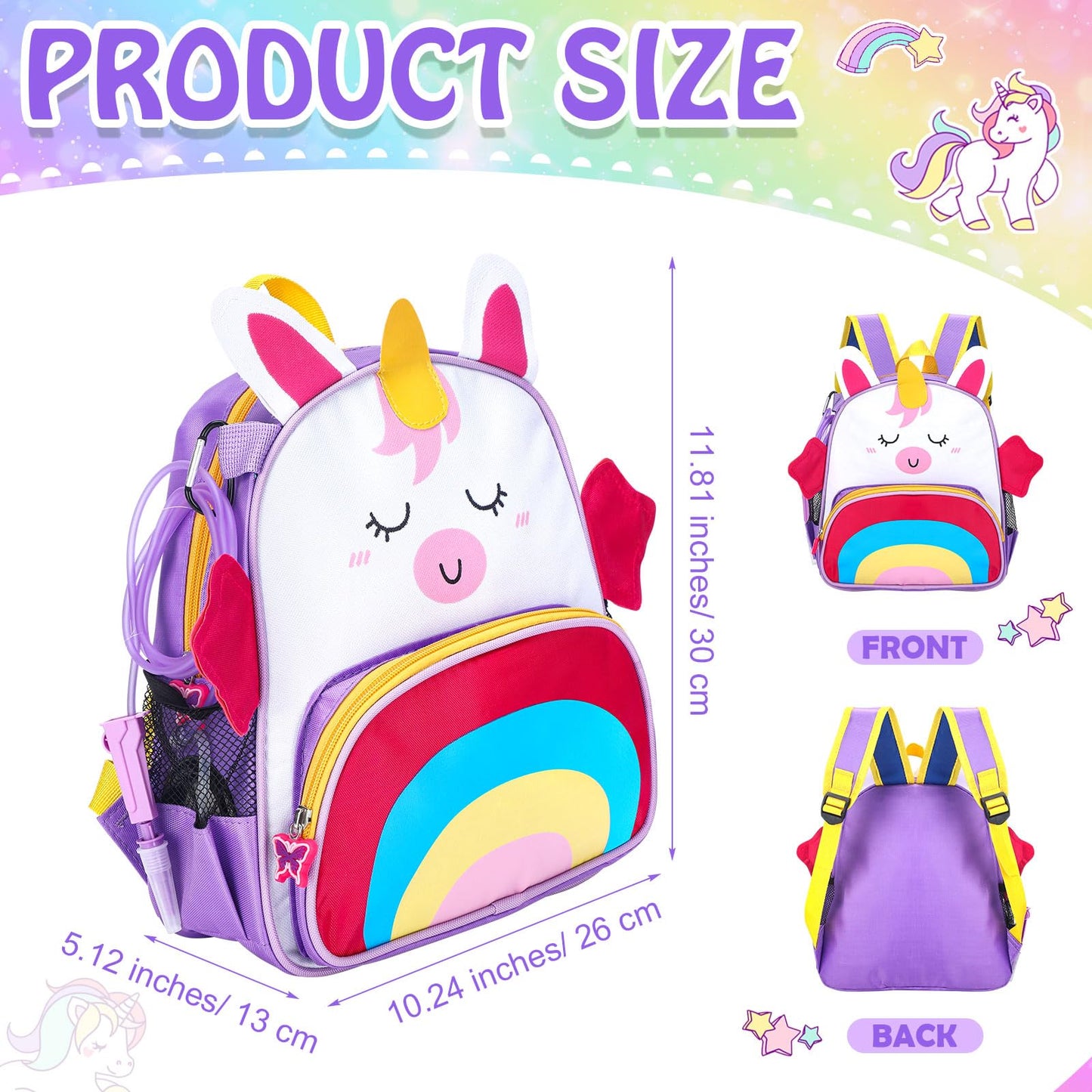 Siltriangle Feeding Tube Backpack G Tube Gj Backpack For Enteral Feeding Pump Gtube Accessories, Bag Only(Unicorn)