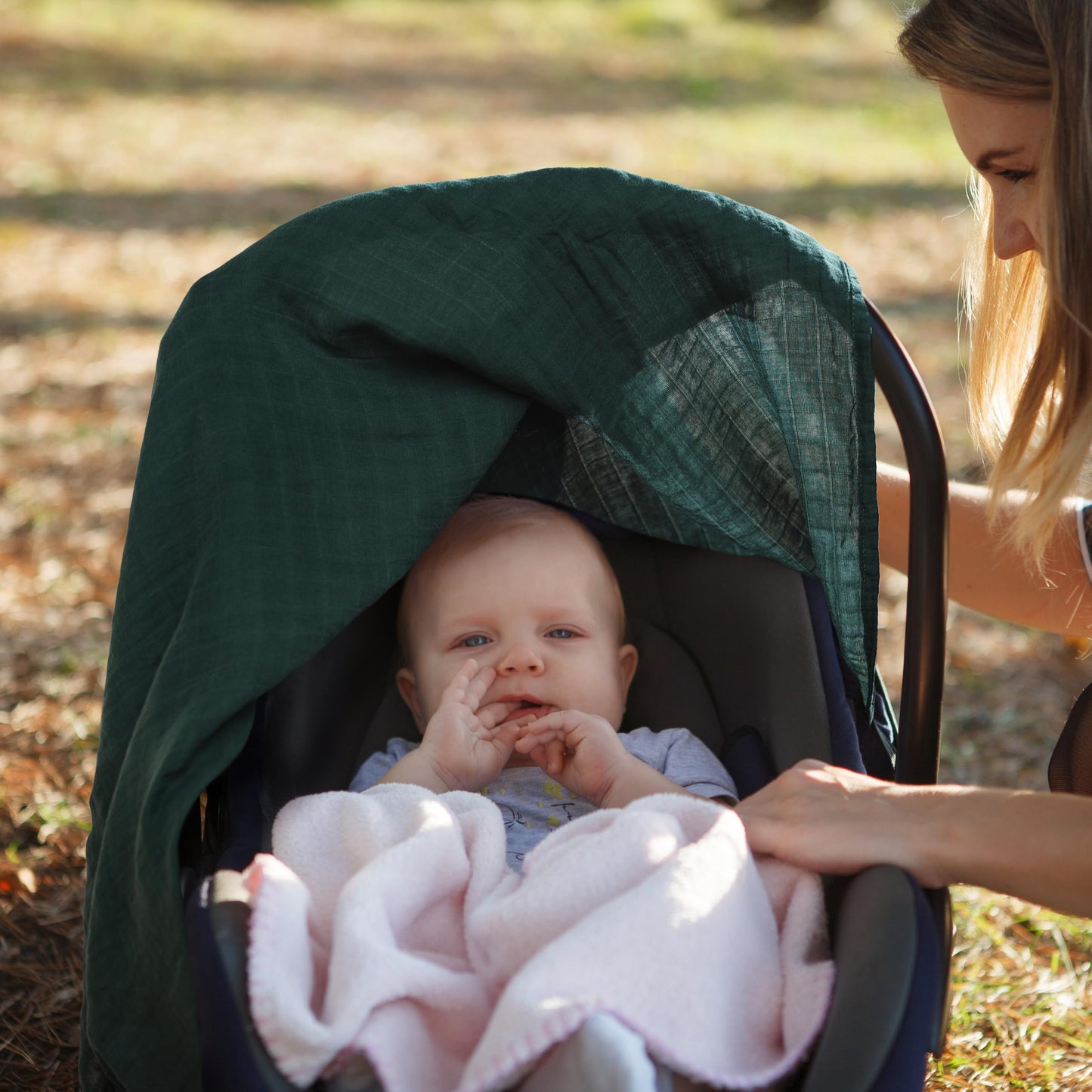 Meracorallo Muslin Baby Car Seat Cover, Lightweight Breathable Soft Infant Carrier Cover Carseat Canopy For Baby Boys And Girls,