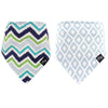 Hudson Baby Unisex Baby Cotton Bandana Bibs, Chevron, One Size