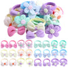 Taangthose 24 Pcs Toddler Hair Ties For Girls, Baby Hair Tie Cute Flower Elastic Scrunchies, Seamless Ponytail Holders, Little G