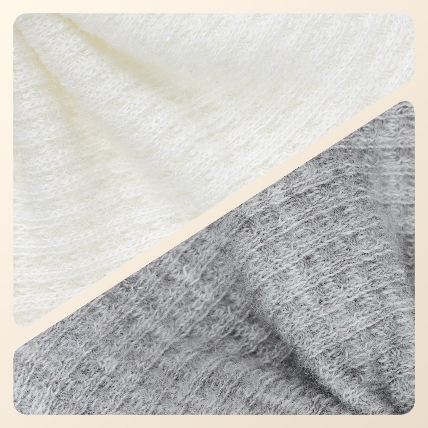 Oneninedream 4 ' Baby Girls Hairband With Bows - 3Pcs Gray White Beige (Handmade Soft Headwraps Baby Hair Accessories For Infan