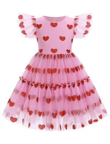 Imekis Toddler Valentines Day Outfit Girl: Valentines Day Dress Kids Princess Tulle Dresses Cupid Photoshoot 3Rd 4Th Birthday Te
