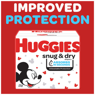 Huggies Snug & Dry Baby Diapers, Size 6, 104 Ct, 10.300 Lb