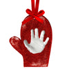 Tiny Ideas Baby'S Print Holiday Mitten Keepsake Diy Ornament With Included Impression Material For Handprint