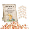 Classic Winnie Pacifier Hunt Sign For Baby Shower Game, 1 Winnie Pacifier Hunt Sign And 50Pcs Brown Mini Pacifiers Decor For Bab