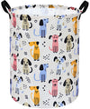 Duyiy Round Dog Pattern Laundry Hamper Laundry Basket Storage Basket Organizer Hamper Storage Bins For Clothes Toys Box Nursery