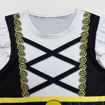 Aovclkid Girls Pirate Dress Buccaneer Costume Birthday Party Dress Halloween Cosplay Outfits(5T,White)