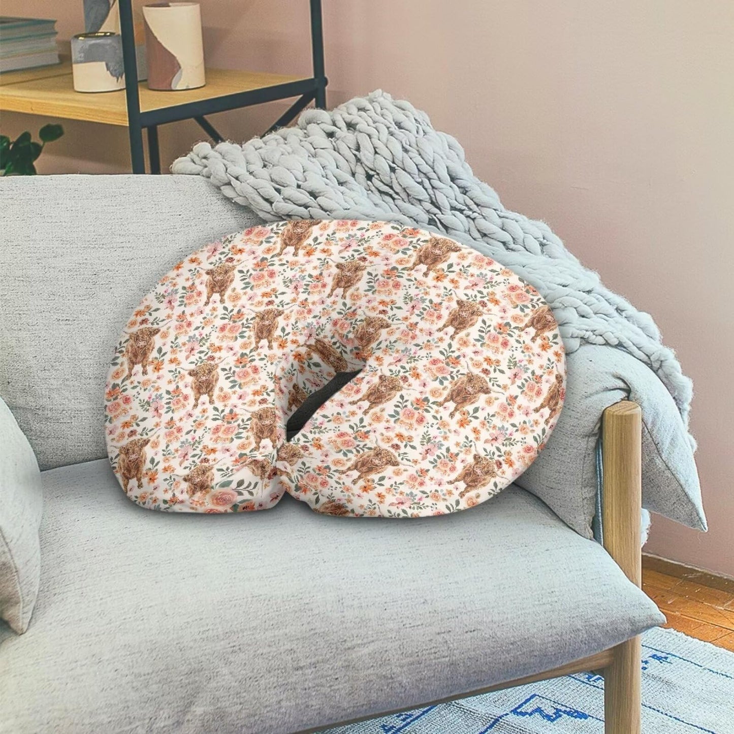 Tongluoye Highland Cattle Nursing Pillow Covers For Baby Girl Boy Nursing Pillowcase Fits The Original Support Pillow Cover Flow