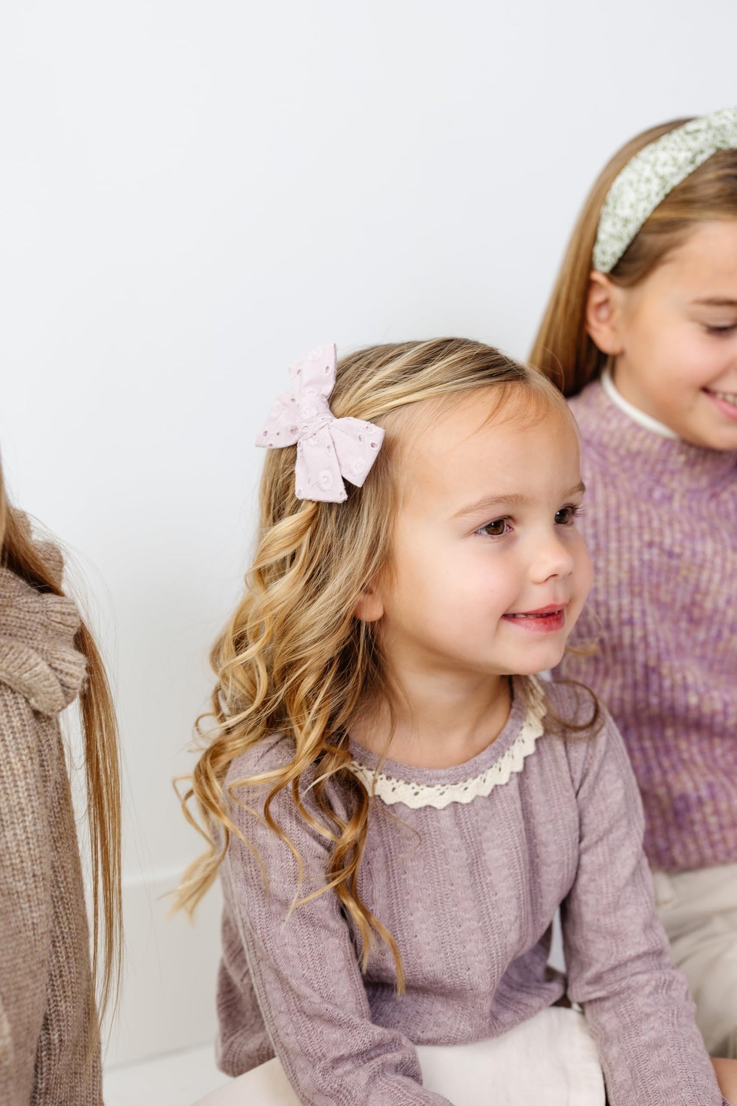 Little Poppy Co. Three Hair Bows Set - Stylish Handmade Accessories For Babies, Toddlers And Girls | Premium Quality Clips (Sava