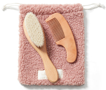 Myzi Baby Hair Brush Set - Soft Baby Brush Set For Newborns, Baby Comb And Brush Set Girl And Boy, Toddler Hair Brush And Toddle