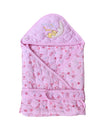 THE LITTLE LOOKERS Newborn Baby Quilted Wrapper Cum Blanket |Cotton Baby Wrap with Hood & belt/Swaddle/Baby dohar/baby odhna wit