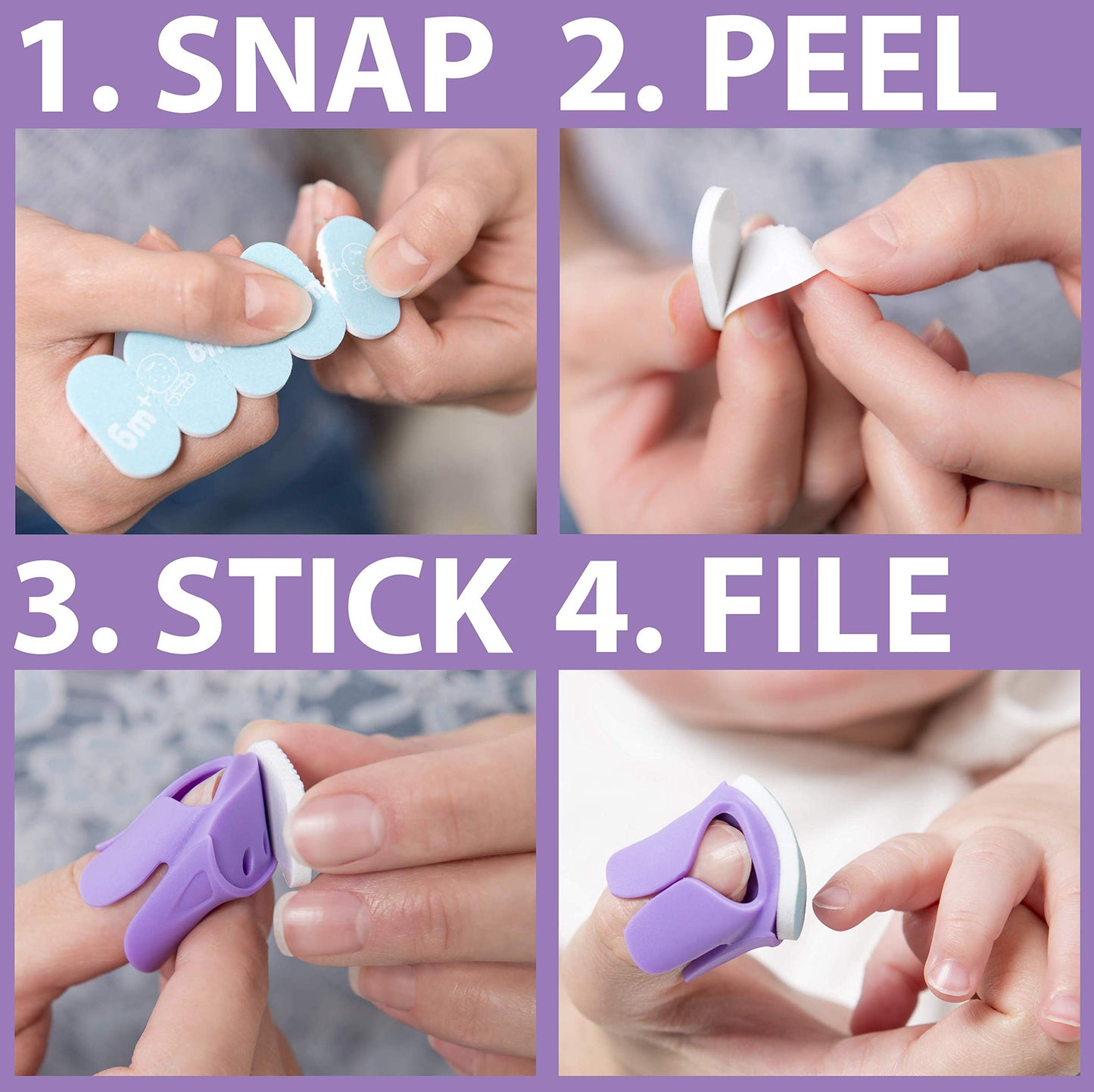 Baby Nails - The Wearable Baby Nail File I 6 Months+ Standard Pack - Baby Nail Care Set (6 Months+)