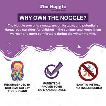 Noggle, 8Ft - Kids Personal Air Conditioning System, Made In Usa, Directs Cool Air To Children In The Backseat - Air Conditionin