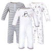 Hudson Baby Baby Girls Cotton Coveralls And Toddler T Shirt Set, Gray Penguin, 18-24 Months Us