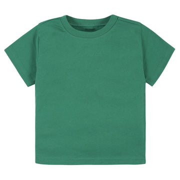 Gerber Baby Toddler 5-Pack Solid Short Sleeve T-Shirts Jersey 160 Gsm, Kelly Green, 12 Months