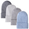 Dreshow Bqubo Newborn Baby Boys Hats Hospital Cotton Cute Knit Hat Premie Baby Stripe Beanie Infant Caps For 0-6 Months