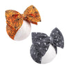 YanJie 2Pcs Baby Girls Spider Web Printed Hairbands with Bows - Newborn & Toddler Halloween Hair Accessories in Black & Orange