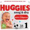 Huggies Size 1 Diapers, Snug & Dry Newborn Diapers, Size 1 (8-14 Lbs), 38 Count, Packaging May Vary
