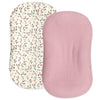 Hooyax Muslin Baby Lounger Cover 2 Pack, Organic Removable Lounger Slipcover For Newborn, Baby Padded Lounger Infant Floor Seat
