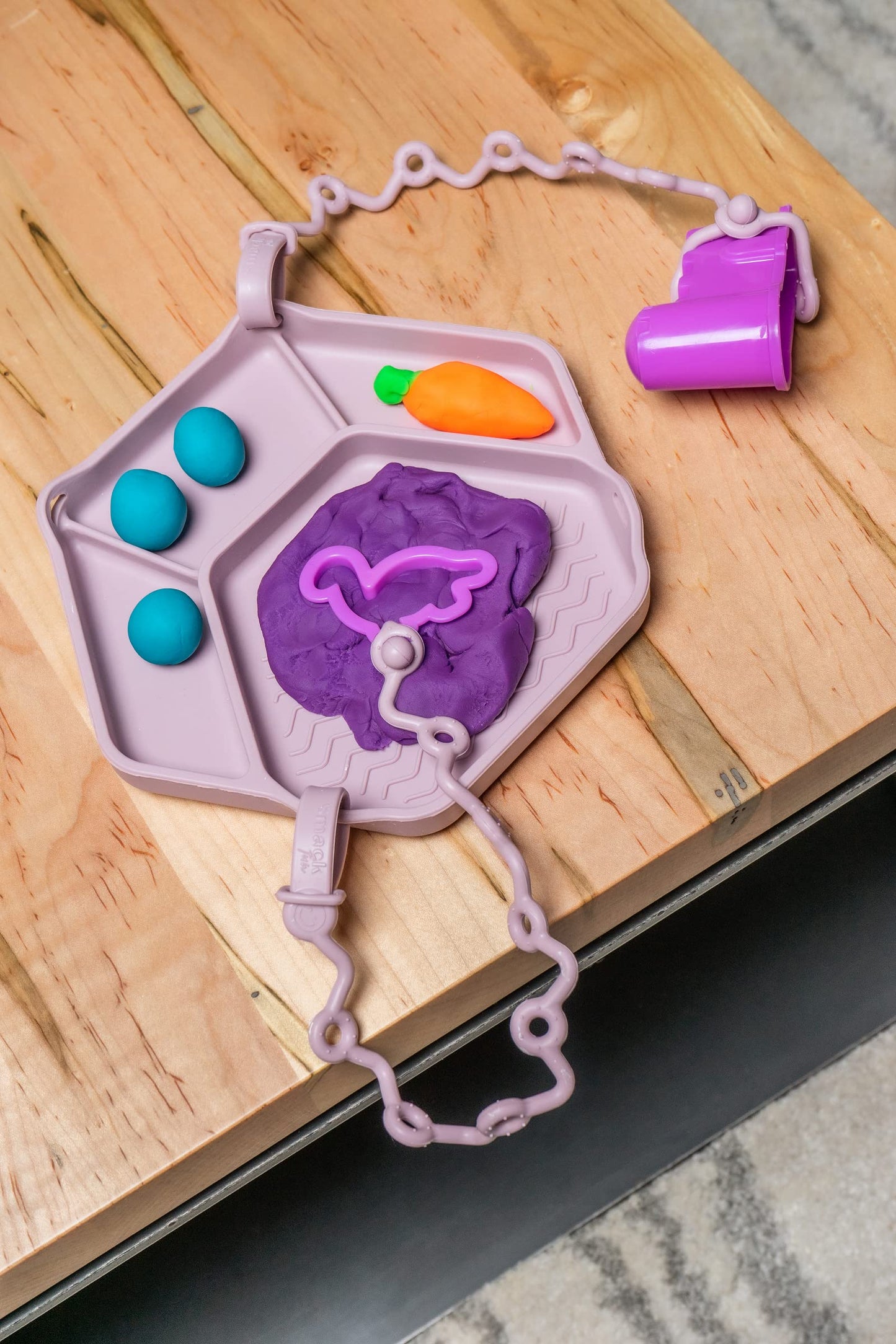 Smack Fun - The Original All-In-One Suction Plates + Safety Toy Straps - Silicone Suction Plates For Toddlers + Baby - First Foo