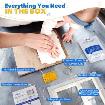 Baby Footprint Kit, Baby Foot And Hand Print Kit, Baby Keepsake Frame, Nursery Pictures Frames, Hand Print Mold Kit, New Mom Gif